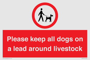 Please keep all dogs on a lead around livestock